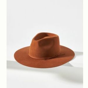 Leather trimmed wool rancher